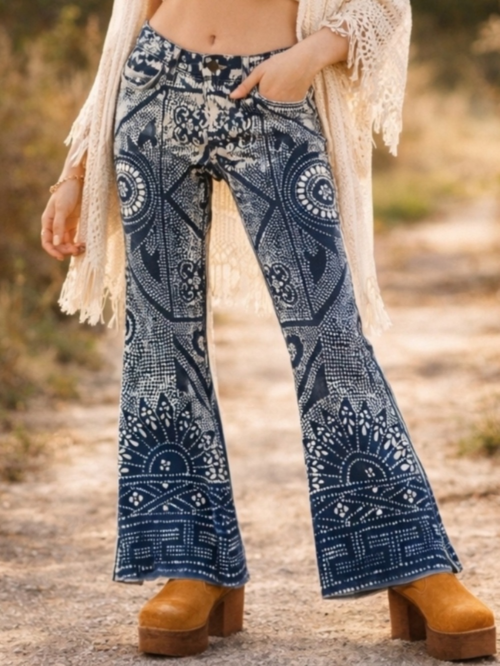 Free People Bali Flare Jeans in Malaya Wash Size 24